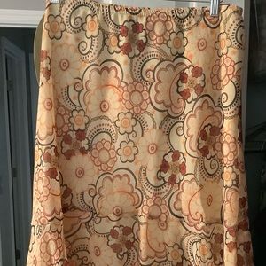 Fall flower print skirt
